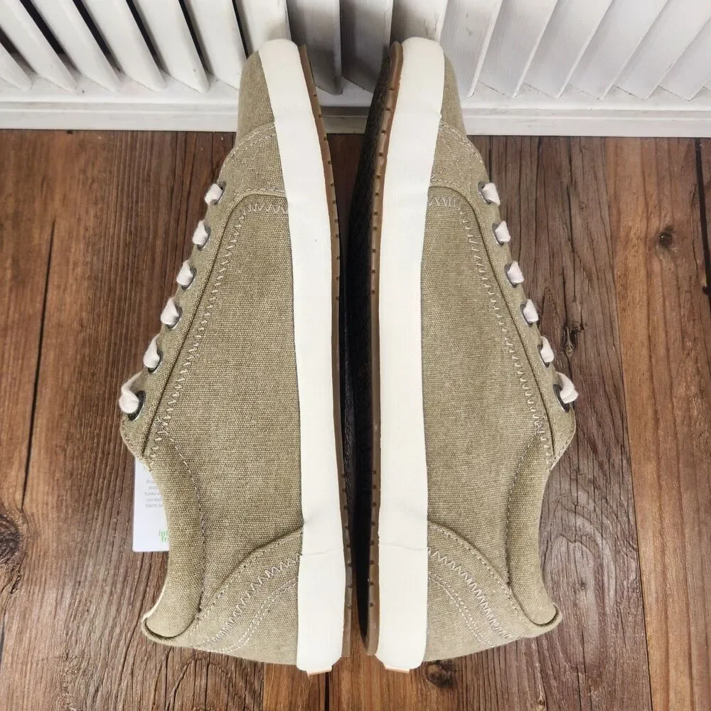 Taos Star Womens Size 8.5 Khaki Canvas Casual Everyday Lifestyle Sneakers Shoes